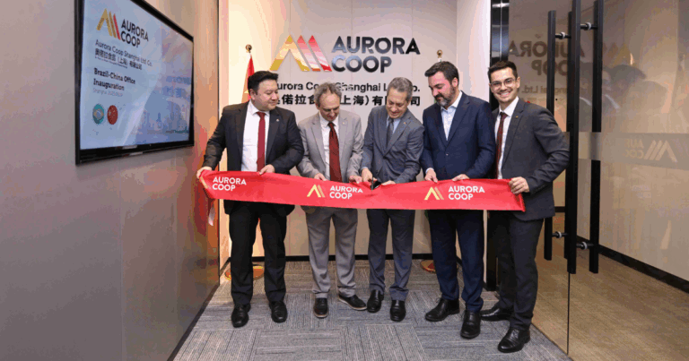 Aurora Coop inaugura escritório na China e avança na internacionalização
