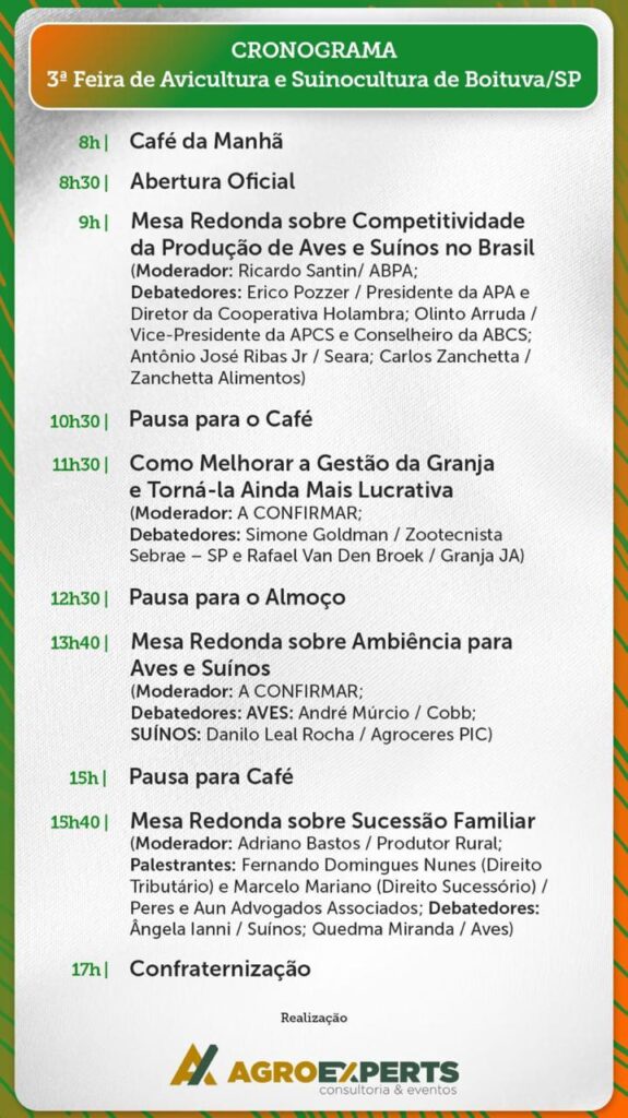 3ª Feira de Avicultura e Suinocultura de Boituva