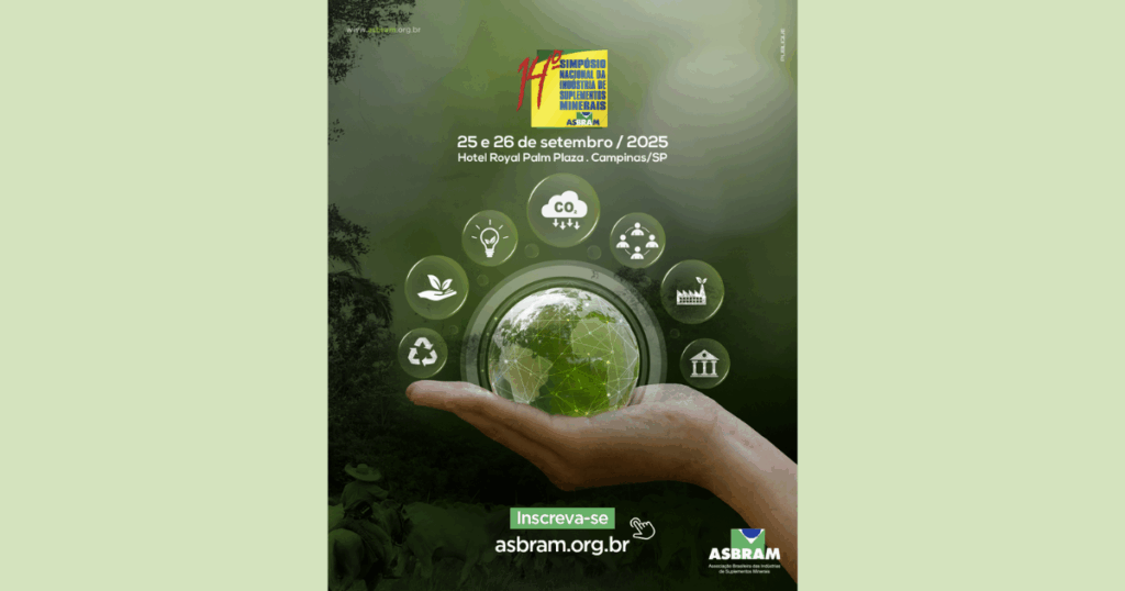A Associação Brasileira das Indústrias de Suplementos Minerais (ASBRAM) promove, nos dias 25 e 26 de setembro, em Campinas (SP), o 14º Simpósio Nacional da Indústria de Suplementos Minerais. O encontro vai reunir pesquisadores, profissionais e lideranças do setor para discutir os avanços da pecuária sustentável, seus impactos econômicos e ambientais, além do papel da suplementação na eficiência produtiva e nas estratégias de carbono neutro.