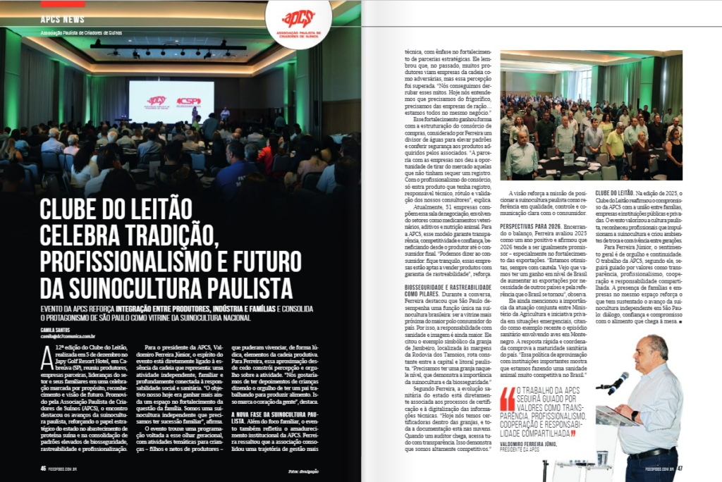 suinocultura,APCS,Clube do Leitão