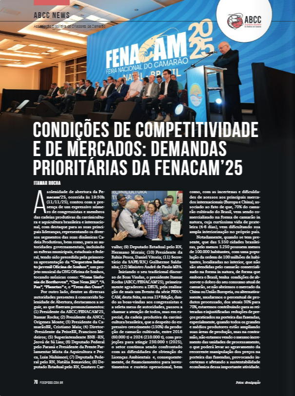 fenacam,carcinicultura,camarão