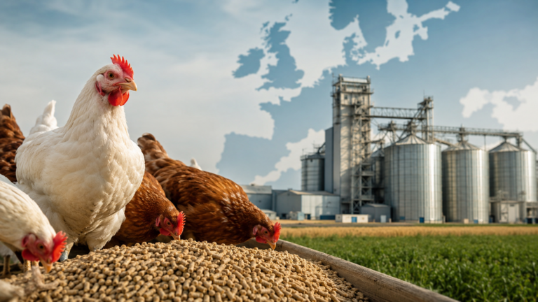Ração para aves sustenta estabilidade da produção europeia em 2026