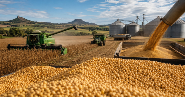 Safras elevadas no Brasil e nos EUA devem pressionar preços da soja em 2026/27