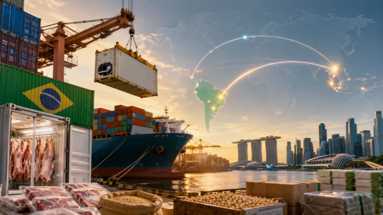 Acordo Mercosul–Singapura entra em vigor e amplia acesso comercial