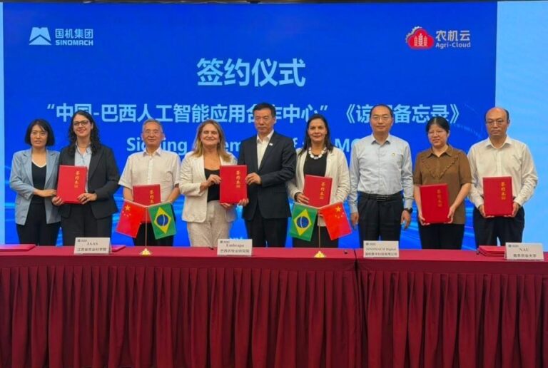 Parceria Brasil-China mira automação e IA no campo com foco em eficiência de sistemas alimentares