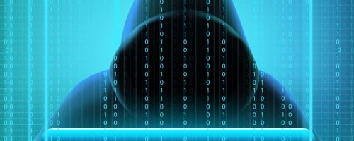 Colored hacker code realistic composition with person creates codes for hacking and stealing information vector illustration
