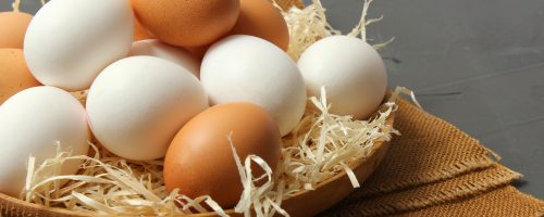 chicken eggs on the table. Farm products, natural eggs. High quality photo